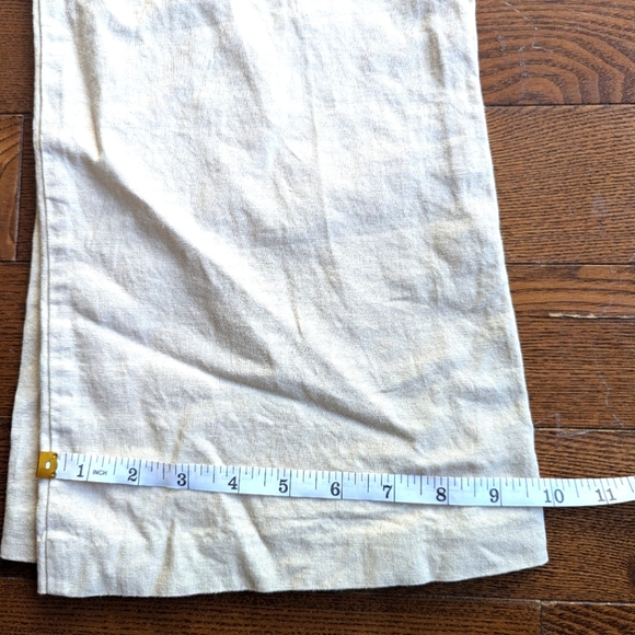 Seduction Tan Women's Linen/Rayon Pants Straight Leg Carrier Office Size Large - Picture 12 of 13